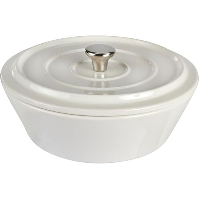 Servappetit Cream Round Covered Bakeware